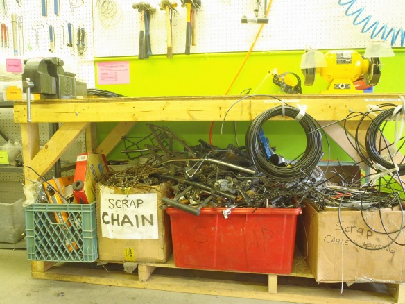 We also produce a lot of scrap. We send a s much as possible for recycling. I think we're currently overdue to do this.