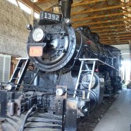 The steam locomotive that was being repaired.